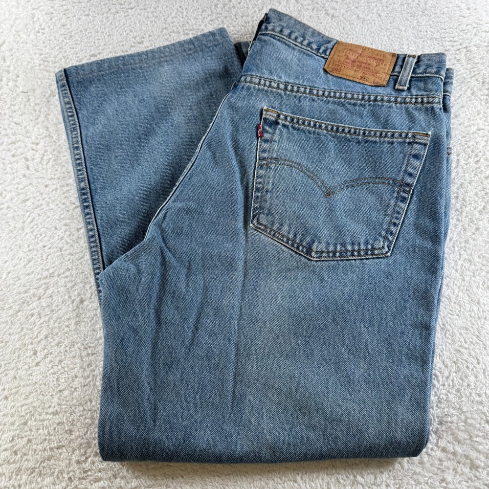 Vtg Levis 505 Jeans Mens 42x30 Tag (40x28 Fit) Blue Medium Wash Denim Straight‎